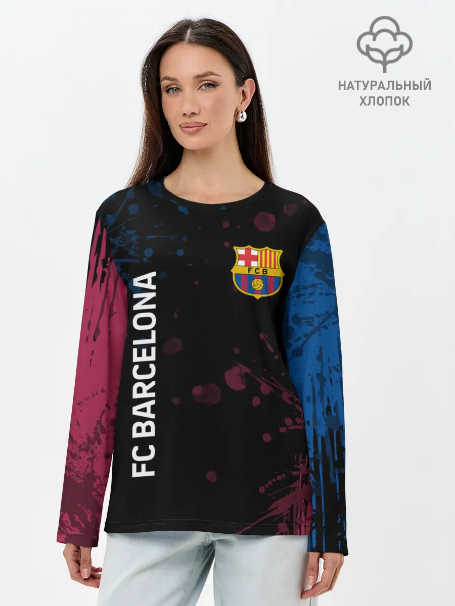 Лонгслив женский. Хлопок / FC BARCELONA.