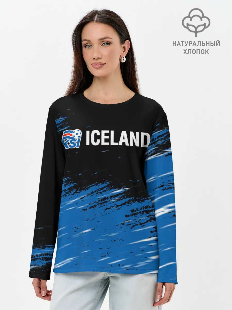 Лонгслив женский. Хлопок / KSI ICELAND.