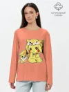 Лонгслив женский. Хлопок / Pikachu Pika Pika