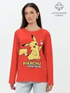 Лонгслив женский. Хлопок / Pikachu Pika Pika