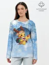 Лонгслив женский. Хлопок / Pikachu Pika Pika