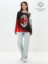 Лонгслив женский. Хлопок / AC MILAN / МИЛАН