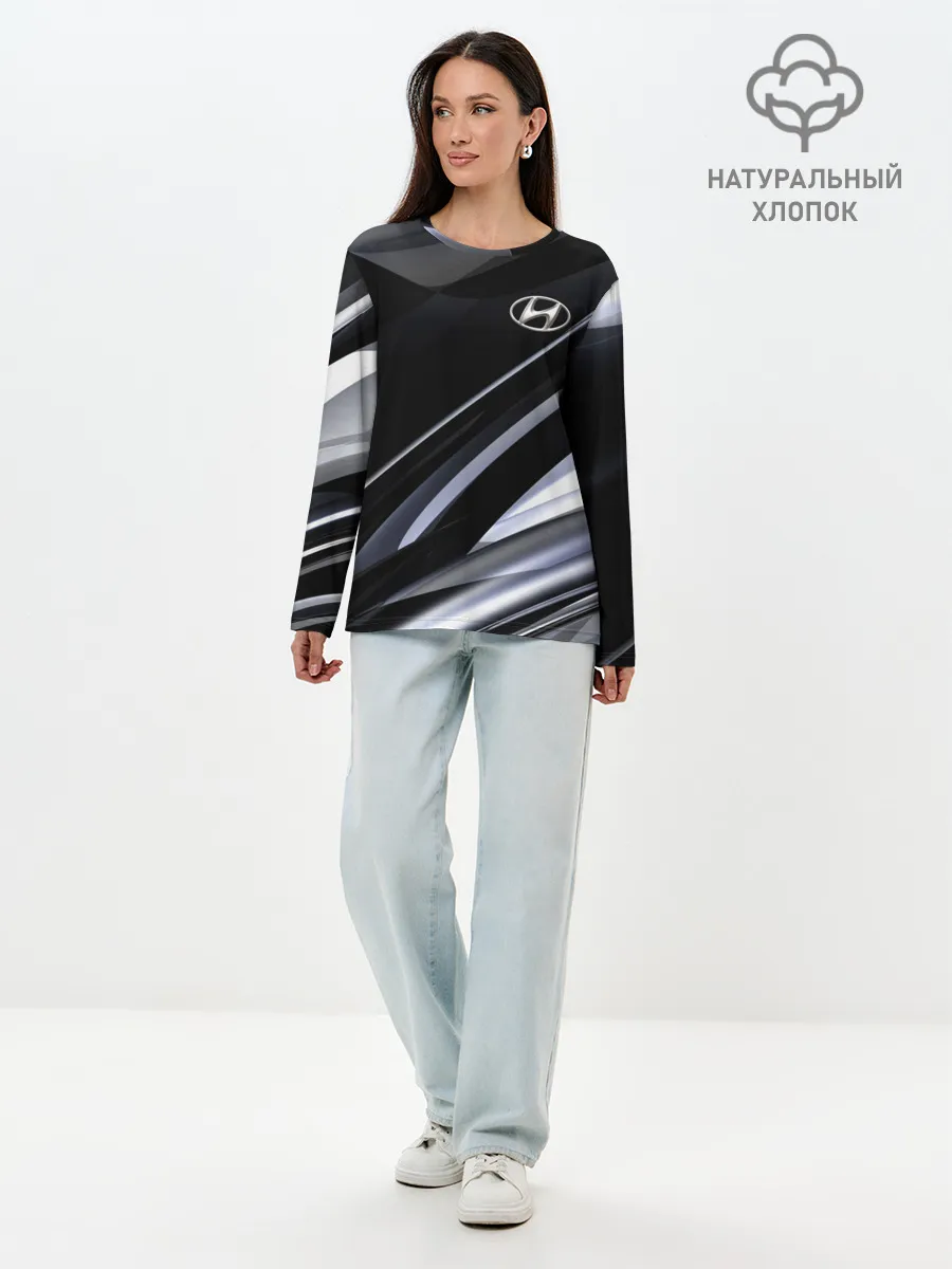 Лонгслив женский. Хлопок / Hyundai