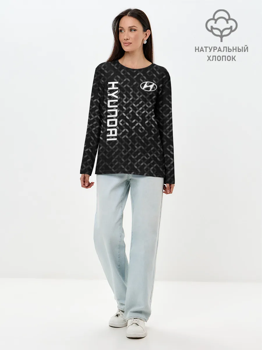 Лонгслив женский. Хлопок / Хёндай