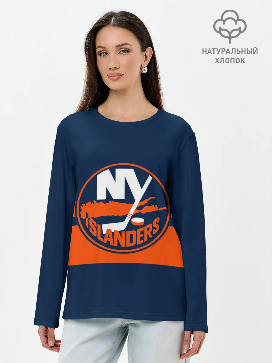 Лонгслив женский. Хлопок / NY ISLANDERS NHL