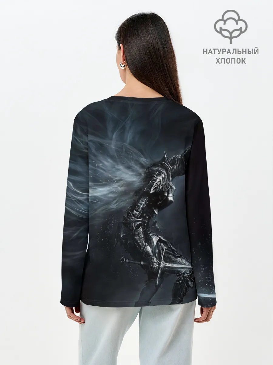 Лонгслив женский. Хлопок / Ночной рыцарь