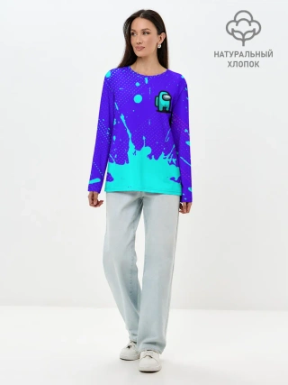 Лонгслив женский. Хлопок / AMONG US / АМОНГ АС