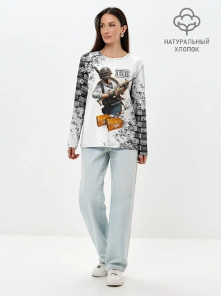 Лонгслив женский. Хлопок / PUBG