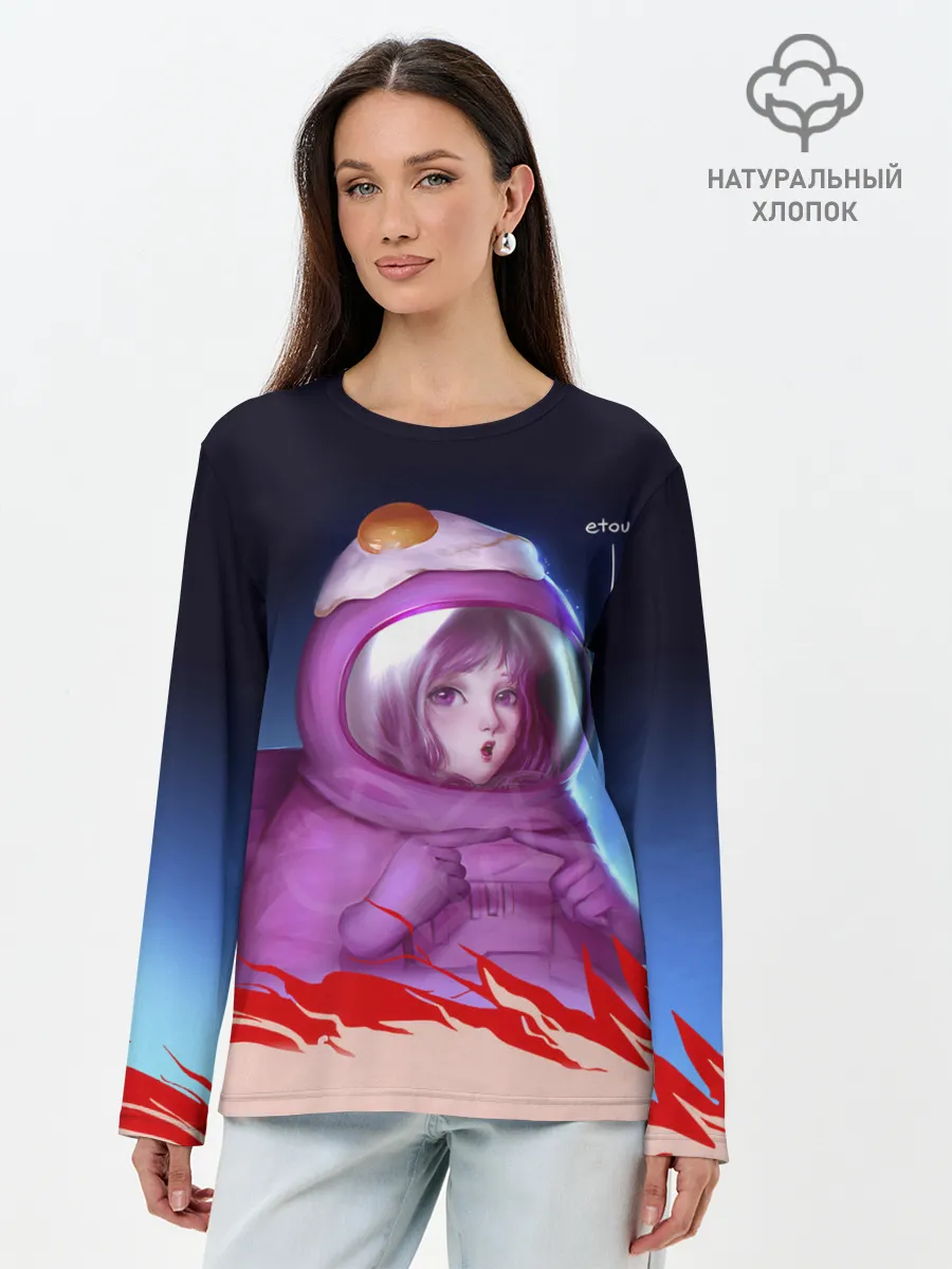 Лонгслив женский. Хлопок / Among UsEtow