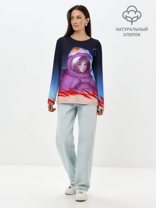 Лонгслив женский. Хлопок / Among UsEtow