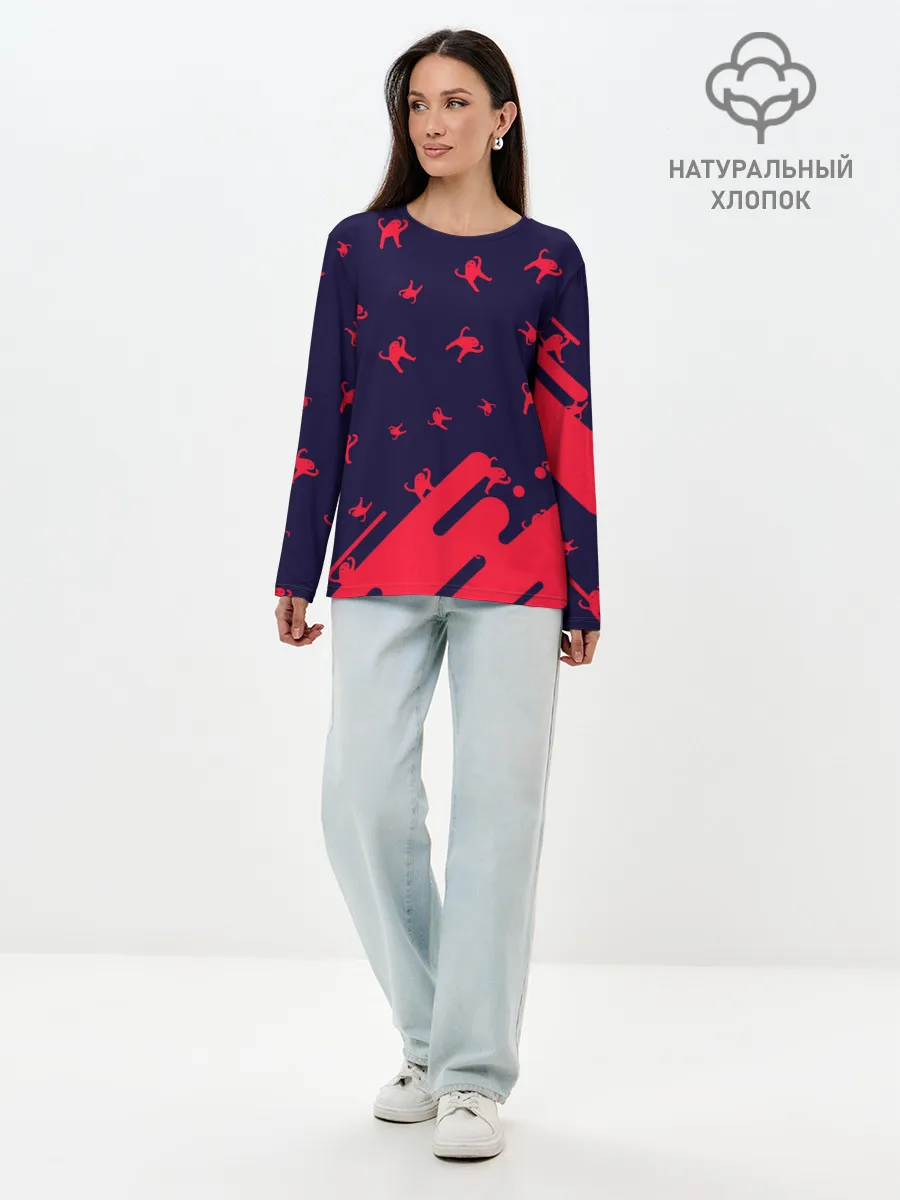 Лонгслив женский. Хлопок / ЪУЪ СЪУКА