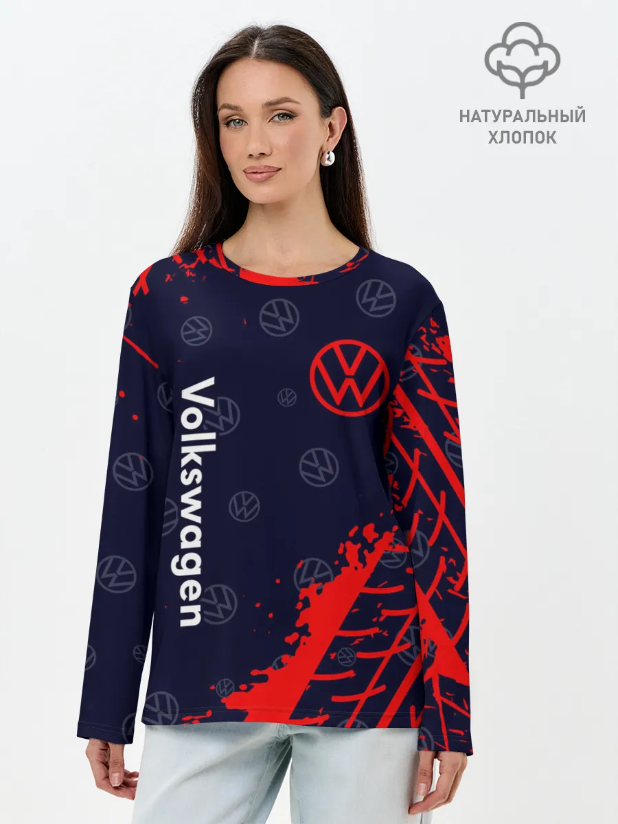 Лонгслив женский. Хлопок / VOLKSWAGEN / Фольксваген