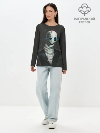 Лонгслив женский. Хлопок / UNDERTALE