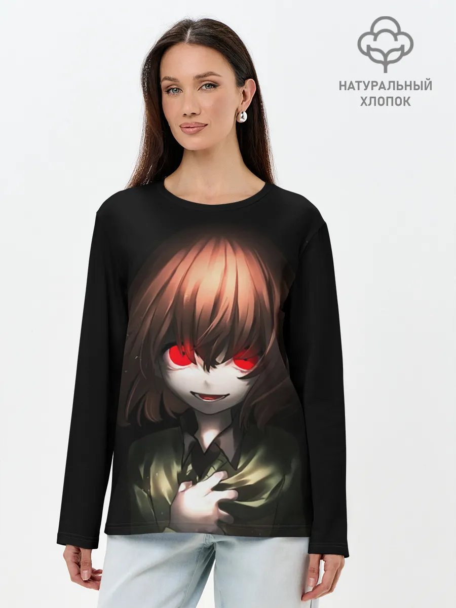 Лонгслив женский. Хлопок / UNDERTALE