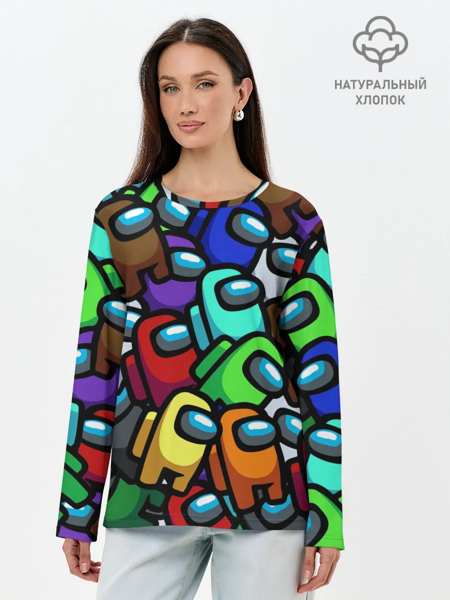 Лонгслив женский. Хлопок / Among us