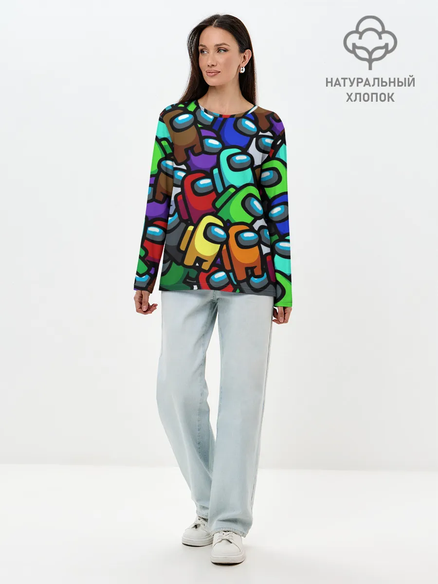 Лонгслив женский. Хлопок / Among us