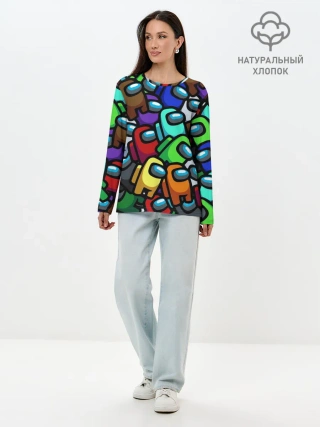 Лонгслив женский. Хлопок / Among us