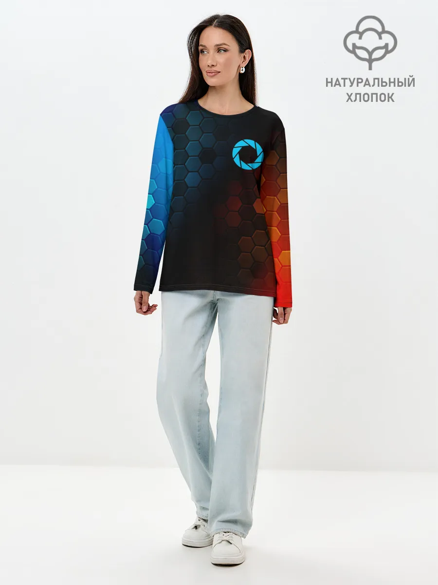 Лонгслив женский. Хлопок / PORTAL / ПОРТАЛ