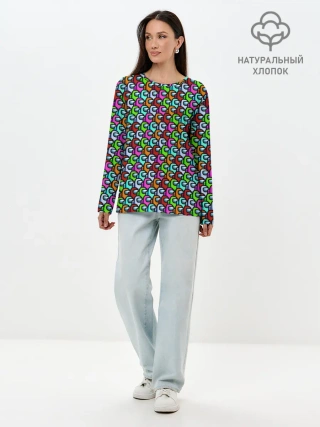 Лонгслив женский. Хлопок / AMONG US