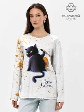 Лонгслив женский. Хлопок / Halloween