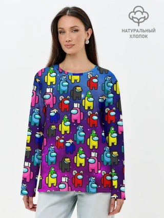 Лонгслив женский. Хлопок / AMONG US