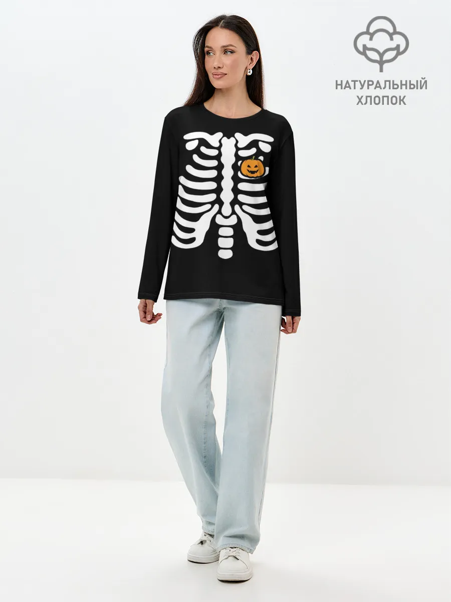 Лонгслив женский. Хлопок / Halloween