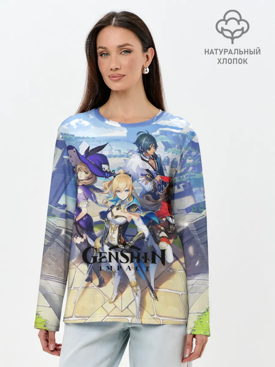 Лонгслив женский. Хлопок / GENSHIN IMPACT