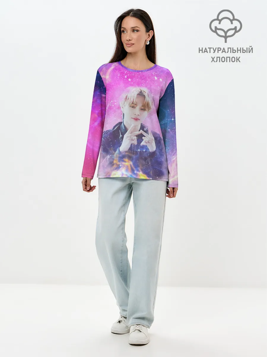 Лонгслив женский. Хлопок / BTS