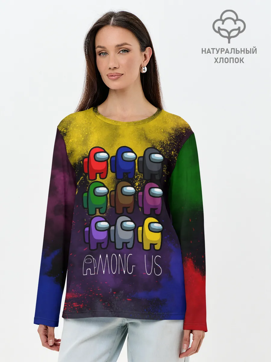 Лонгслив женский. Хлопок / AMONG US.