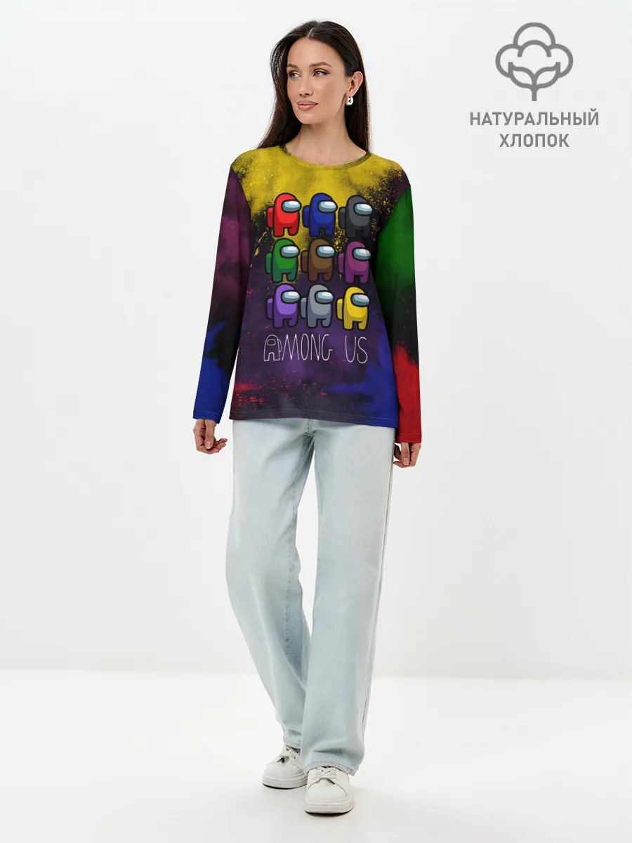 Лонгслив женский. Хлопок / AMONG US.