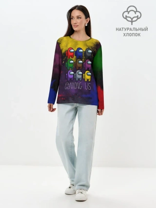 Лонгслив женский. Хлопок / AMONG US.