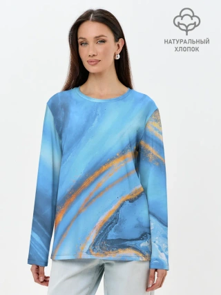 Лонгслив женский. Хлопок / Краски