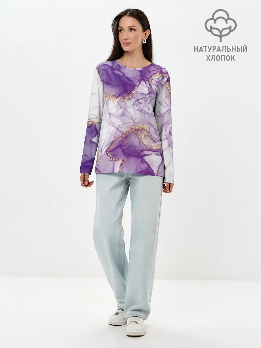 Лонгслив женский. Хлопок / Краски