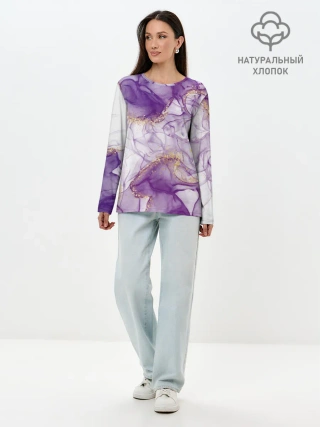 Лонгслив женский. Хлопок / Краски