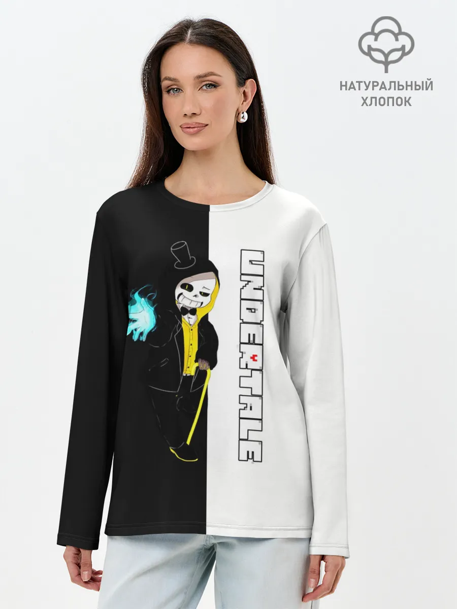 Лонгслив женский. Хлопок / UNDERTALE