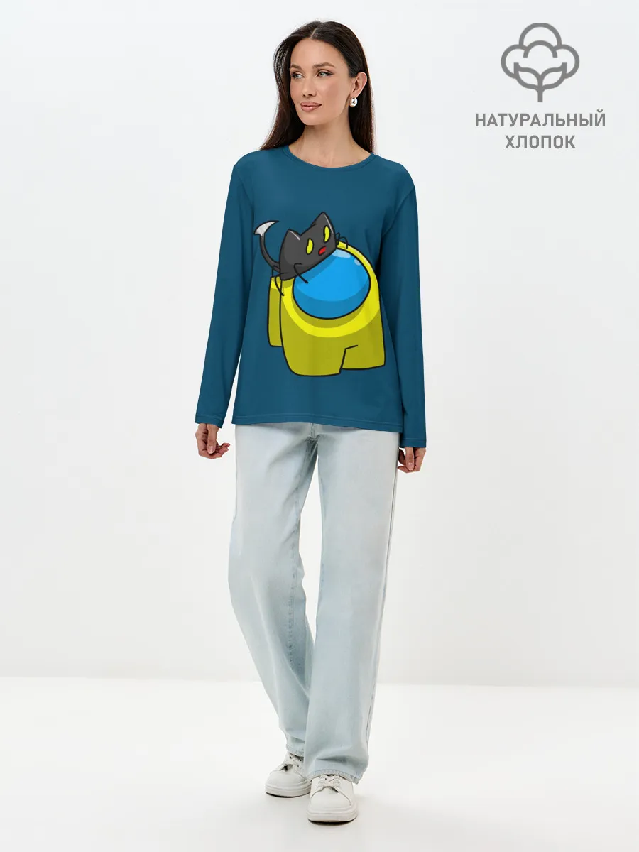 Лонгслив женский. Хлопок / Among Us | Cat