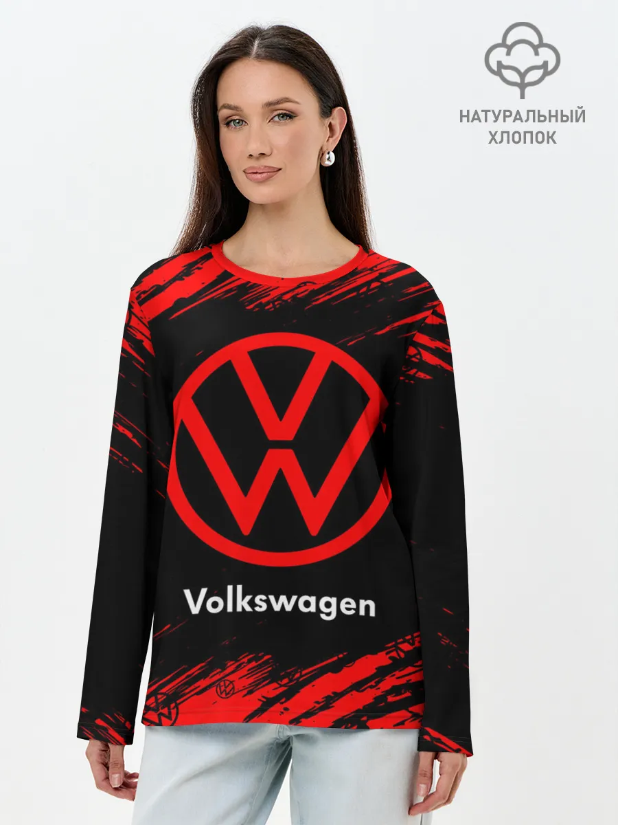 Лонгслив женский. Хлопок / VOLKSWAGEN / Фольксваген