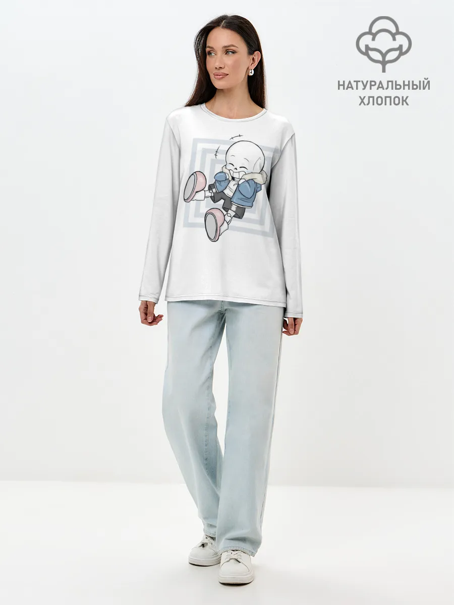 Лонгслив женский. Хлопок / UNDERTALE