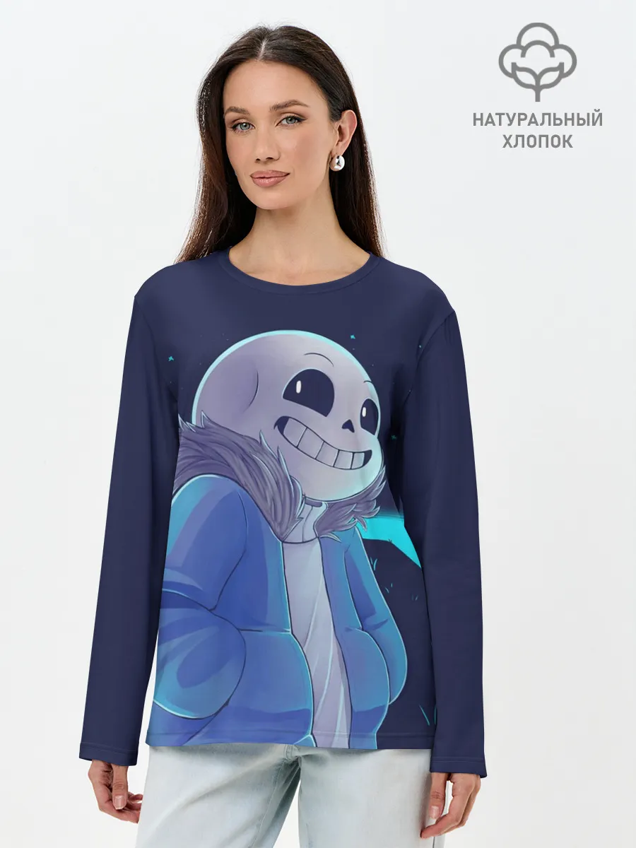 Лонгслив женский. Хлопок / UNDERTALE