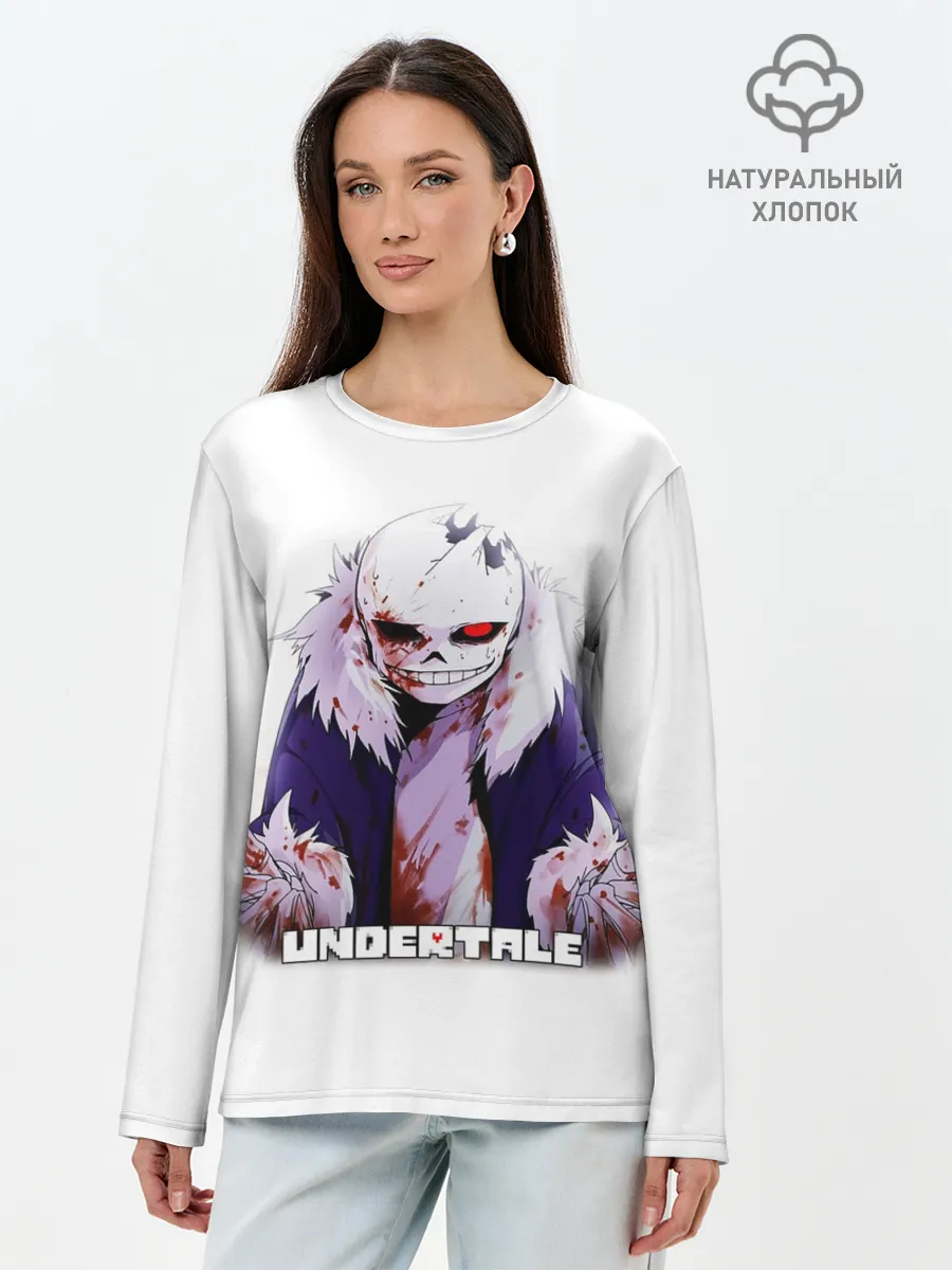 Лонгслив женский. Хлопок / UNDERTALE