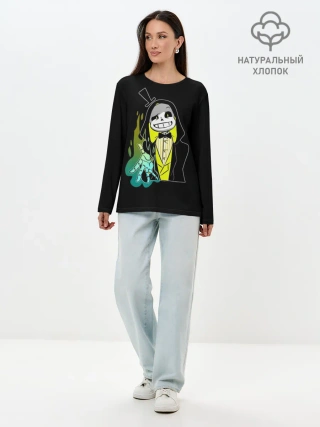 Лонгслив женский. Хлопок / UNDERTALE