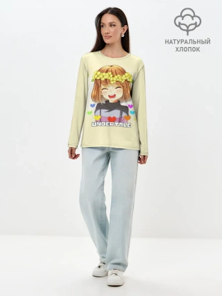 Лонгслив женский. Хлопок / UNDERTALE