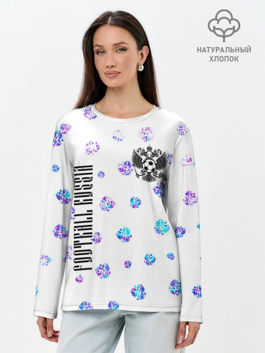 Лонгслив женский. Хлопок / FOOTBALL RUSSIA / Футбол