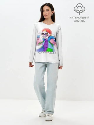 Лонгслив женский. Хлопок / UNDERTALE
