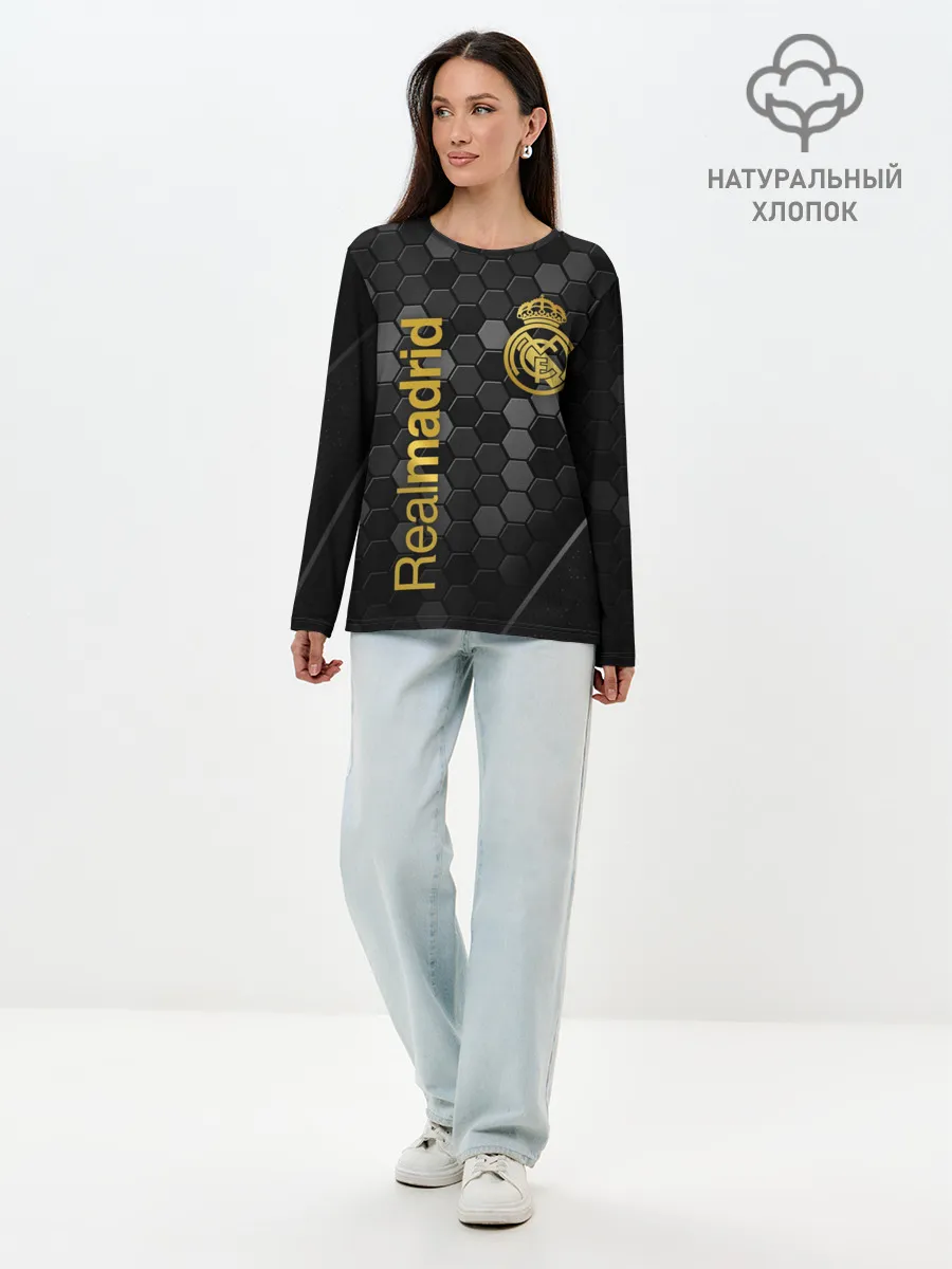 Лонгслив женский. Хлопок / REAL MADRID