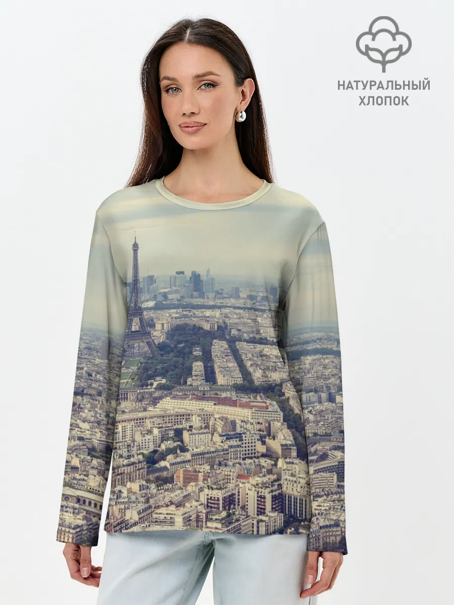 Лонгслив женский. Хлопок / Париж