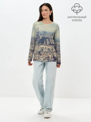 Лонгслив женский. Хлопок / Париж