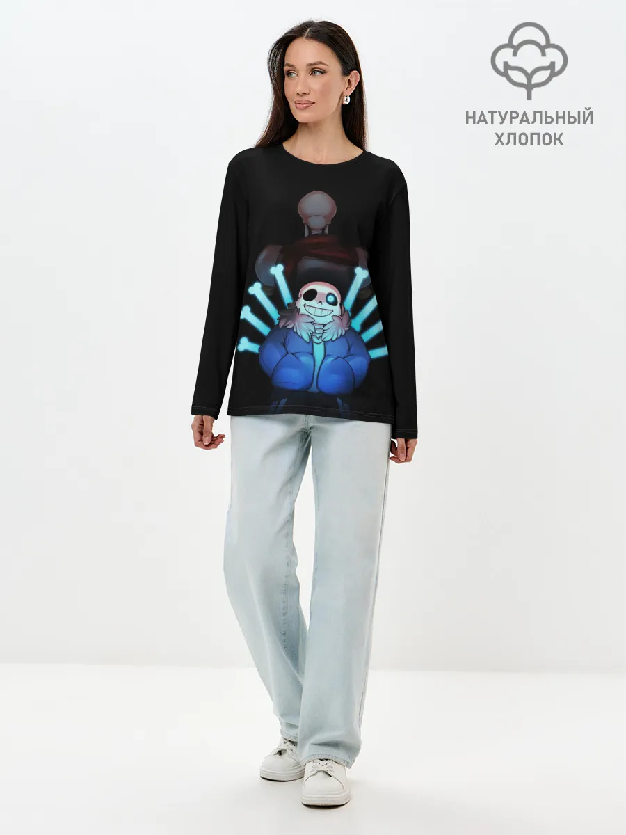 Лонгслив женский. Хлопок / UNDERTALE