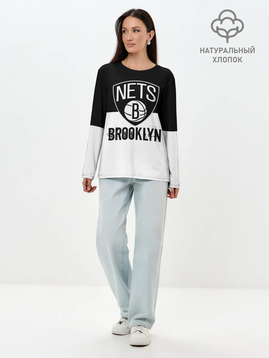 Лонгслив женский. Хлопок / Бруклирн
