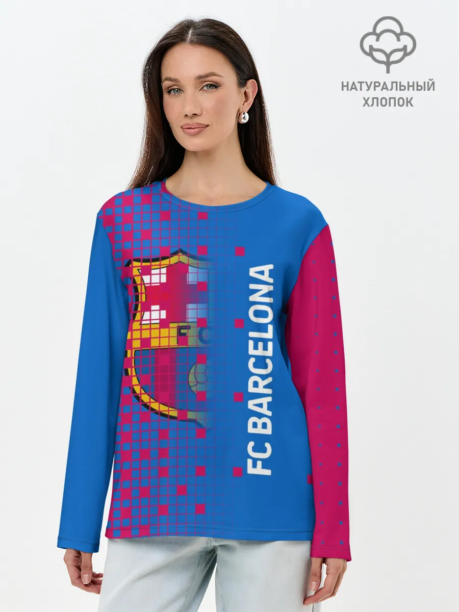 Лонгслив женский. Хлопок / FC BARCELONA